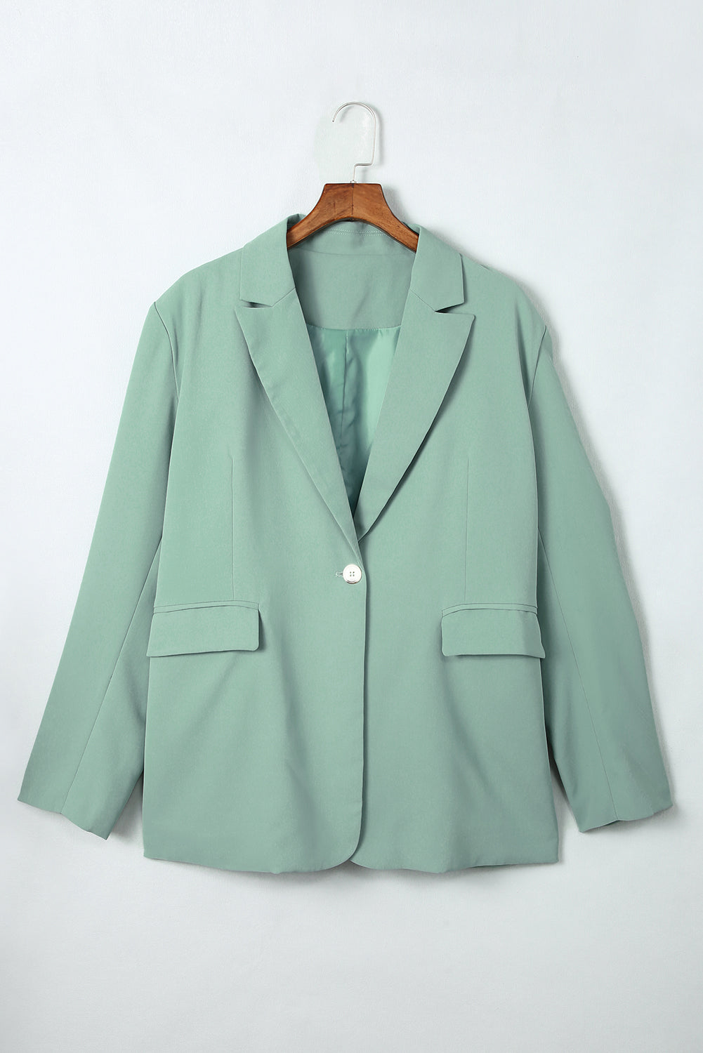 093da2da370b40e8b6e21422b98b533e-Max One-Button Flap Pocket Blazer - Image 18