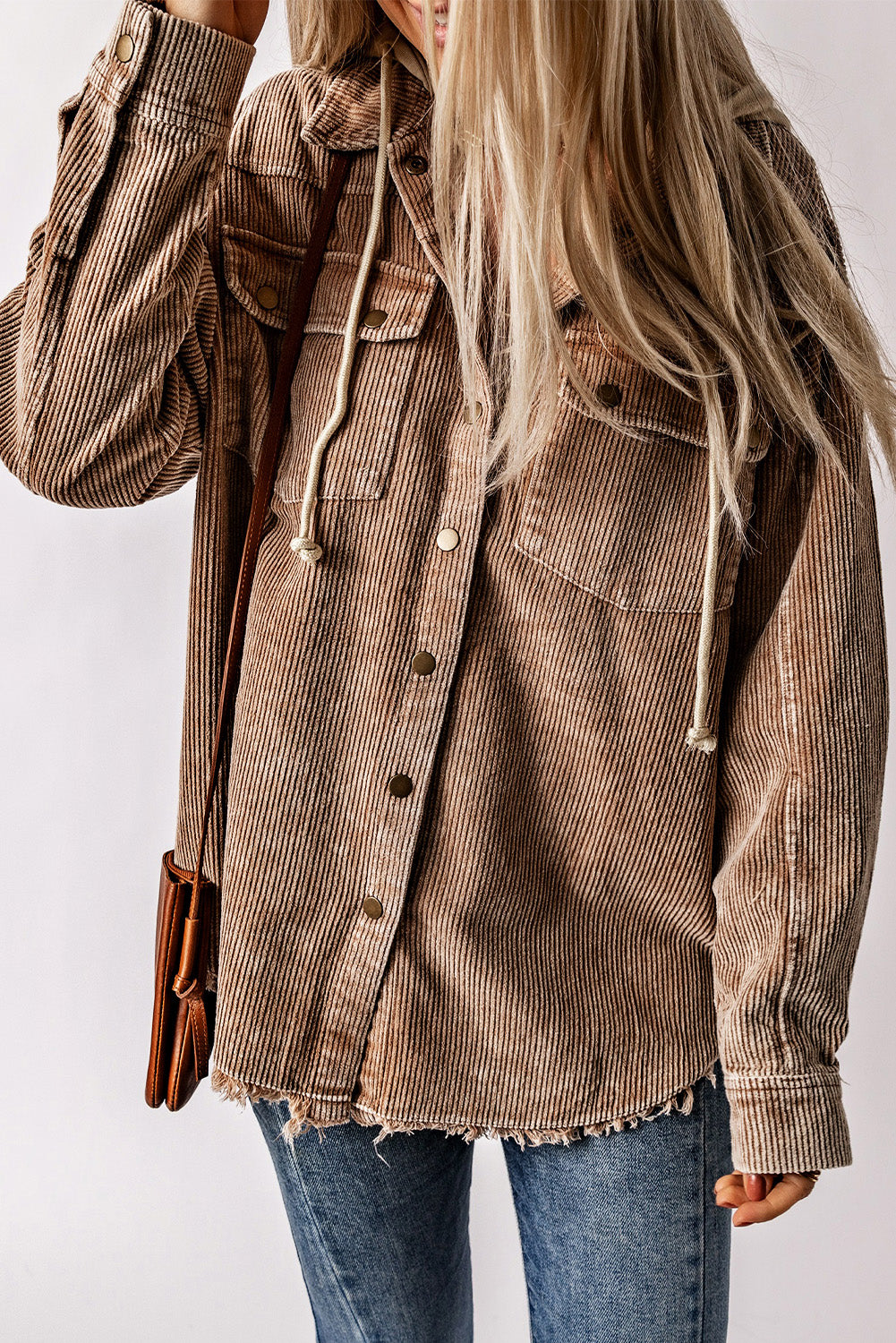103a955f-a394-4607-b253-5e9de2cc80da-Max Snap Front Hooded Corduroy Shacket - Image 25