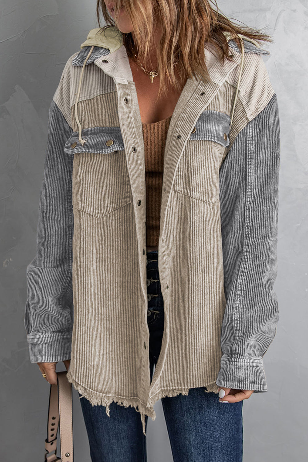 21ee85f5-76a5-484e-a244-3d91da951af6-Max Snap Front Hooded Corduroy Shacket - Image 26