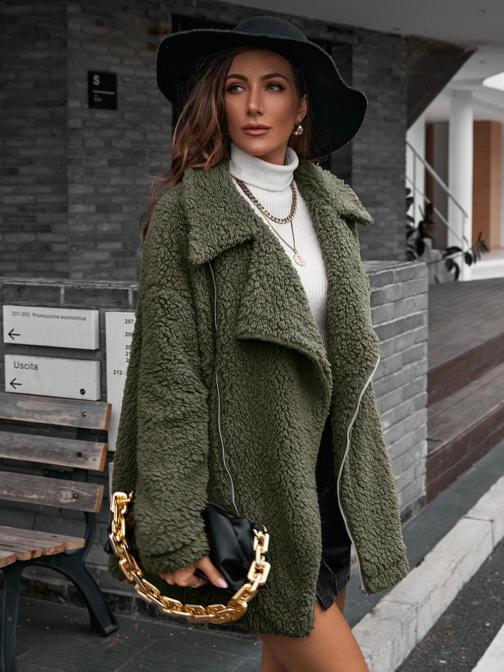 4ee9d9c199be48eeb50687a5e585f2cb-Max Zip-Up Collared Teddy Jacket - Image 7