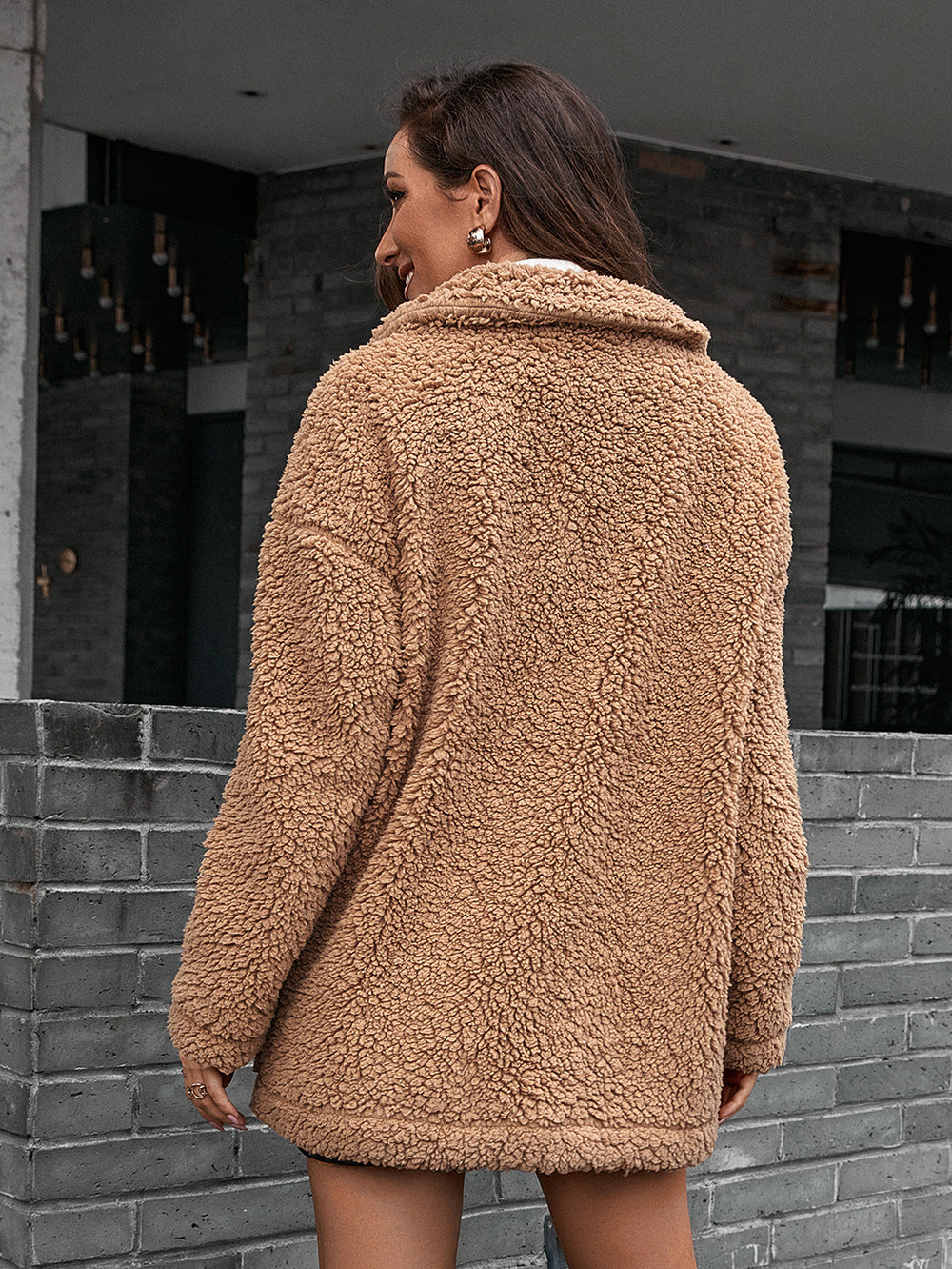 564433dd702a402c849ed52467bec3c2-Max Zip-Up Collared Teddy Jacket - Image 16