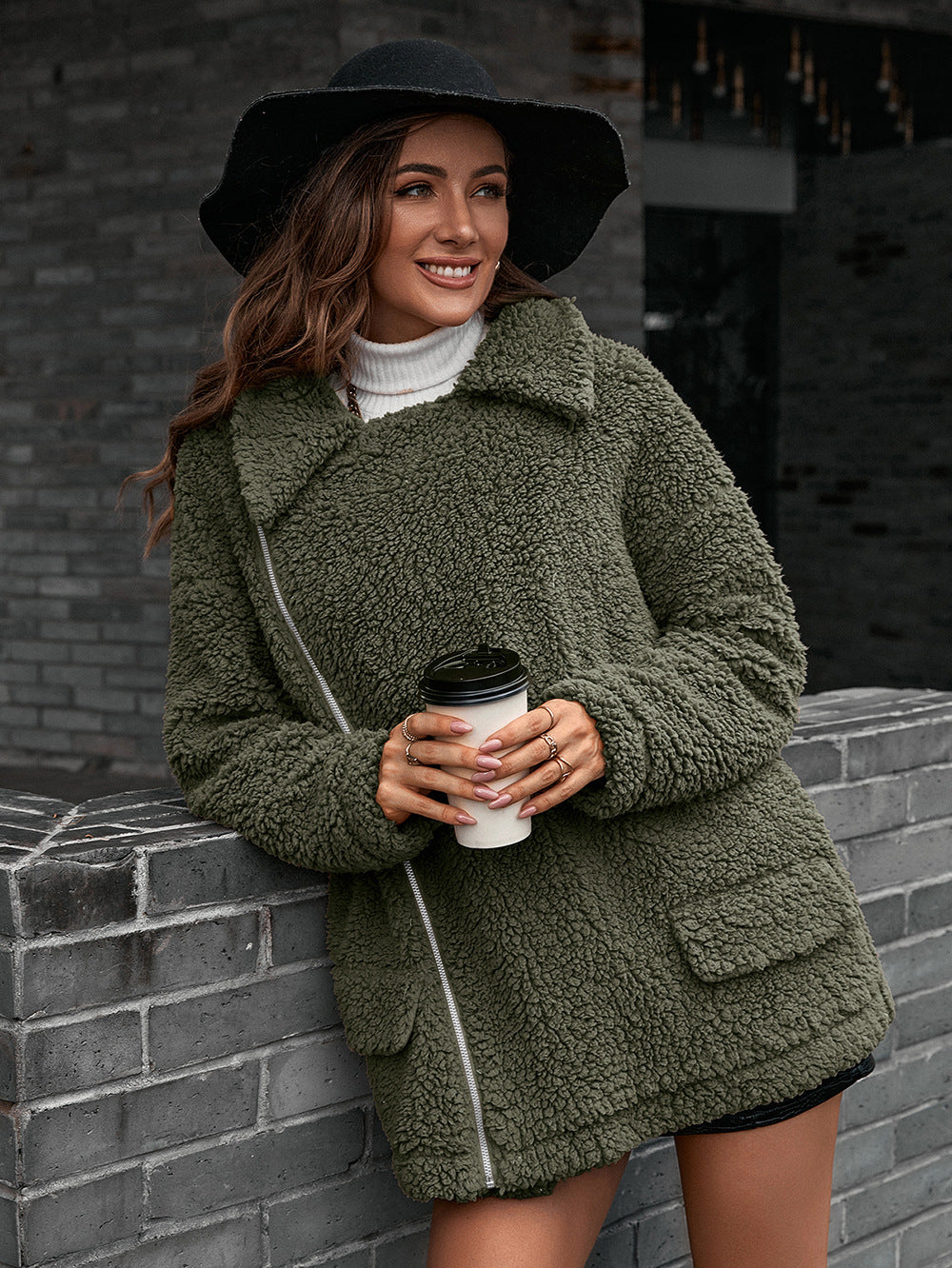f84f1d76dbd44ebca0421a54b777aa9a-Max Zip-Up Collared Teddy Jacket - Image 10